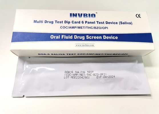 口頭50ng/ml 6パネルの薬物乱用テスト キットは優れた唾液を確認する