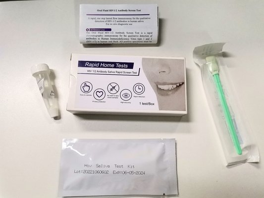 口頭血の唾液のない正確なHIV 1&amp;2の急速なスクリーン テスト容易な自宅でテスト