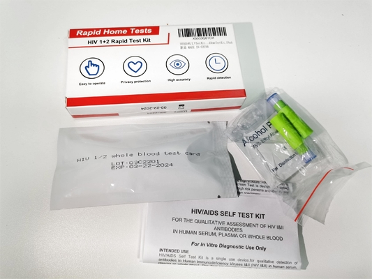 タイプ1のタイプ2箱1箱あたりの99.5%の特定性HIV急速なテスト キット25pcs