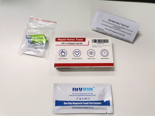 HIV 1/2の急速な血液検査のキットの極めて正確な私用セリウムは承認した