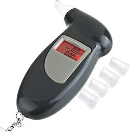 アルカリ電池が付いているパトカーのデジタルBactrackアルコール飲酒検知器Keychain