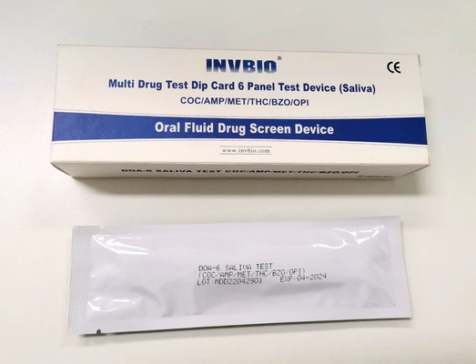 乱用テスト口頭流動6つのパネルの唾液の薬物検査のキットの口の綿棒の薬剤