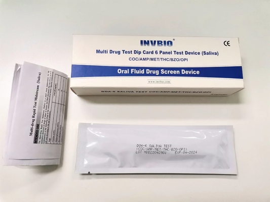 私用のための極めて正確な6つのパネルの口頭流動薬物検査のキットは健康を識別する