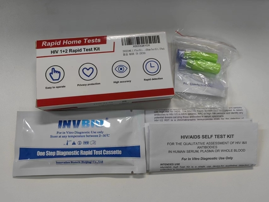 1つのステップ自己診断HIV 1および2テスト キットの便利な全血の速い検出